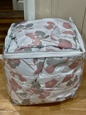 Twin Comforter Set   Pink Floral Reversible  1 Matching Pillowcase