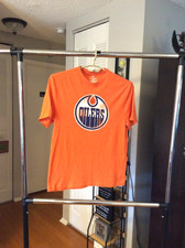 Edmonton Oilers Orange Short Sleeve Shirt Adult Medium Fanatics