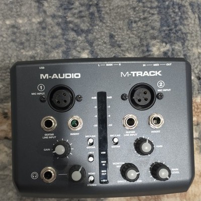 M-Audio M-Track 2-Channel USB Audio Interface XLR/TRS MIDI I/O Phantom