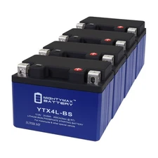 Mighty Max YTX4L-BSLIFEPO4 Lithium, Battery Compatible with T-Max XP500 - 4 Pack