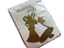 WEDDING BELLS APPLIQU  PANTYHOSE AVERAGE WHITE BRIDE BRIDAL NEW NYLON HOSE GIFT