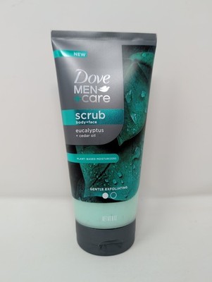 DOVE MEN + CARE Body and Face Scrub Eucalyptus Deeply Exfoliates for Hydrated 