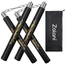 Nunchucks,Safe Foam Rubber Training Nunchucks 2pack Black