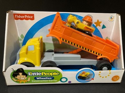 Fisher Price Little People Wheelies Construction Carrier Digger W Moveable Scoop