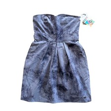 Roxy Women's Strapless Tie-Dye Mini Dress Gray Size 5 Zipper Pocketed Retro NWT
