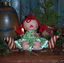 Primitive Raggedy Annie Ann Rag Ornie Doll Paper Pattern 535