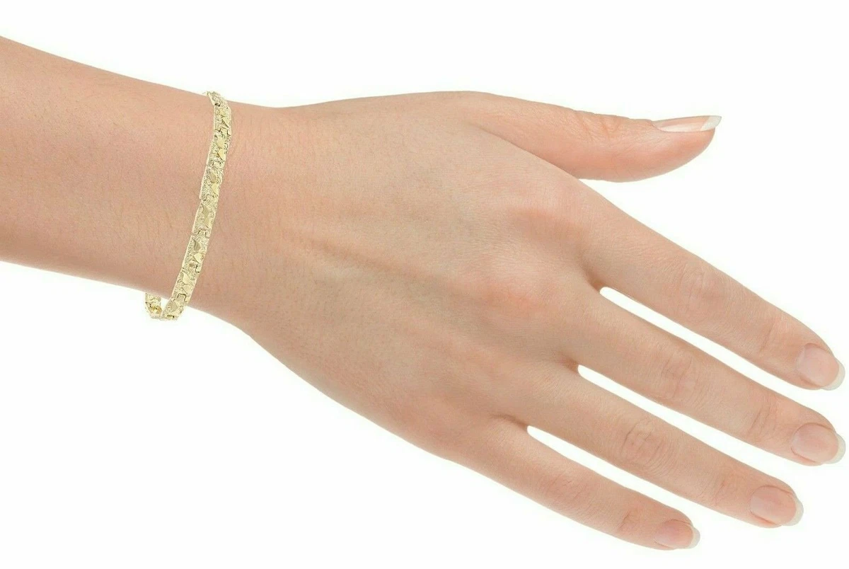 24k gold nugget bracelet outlet