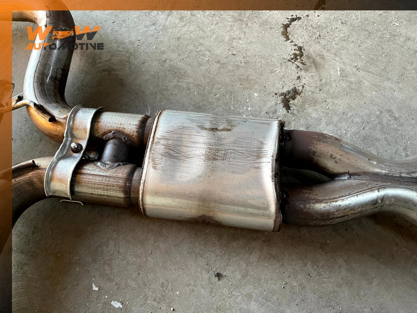 14-17 MASERATI GHIBLI EXHAUST MUFFLER RESONATOR PIPE OEM