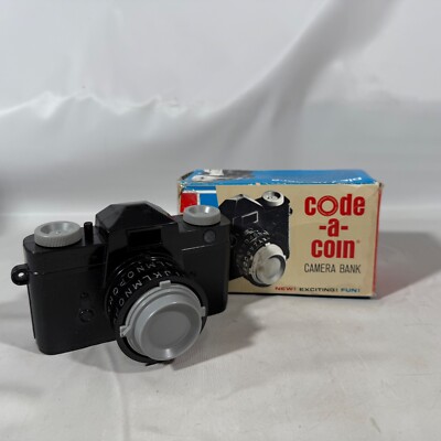 Vintage TUPPERWARE TUPPER TOYS CAMERA CODE-A-COIN BANK REXALL DRUG MADE 1966 USA