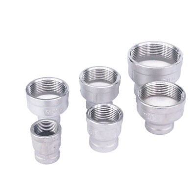 Reduce 1/8''-2'' BSPP Female 304 Stainless Round Concentric Pipe Adapter Reducer