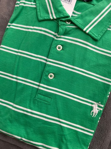 Neu mit Etikett Polo Ralph Lauren Herren S/S Medium Fit Baumwolle Polo grün/weiß - Small - Bild 2 von 5