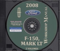 2008 Ford F150 Marke Lt Shop Manuell CD F-150 Pickup Truck Service Werkstatt