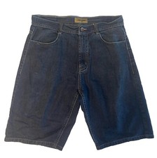 Decibel Shorts Mens 38 Denim Dark Wash Baggy Bermuda Wide Leg Hip Hop StreetWear