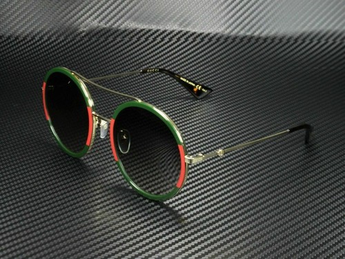 GUCCI GG0061S 003 Round Oval Gold Green Women's 56 mm Sunglasses  889652051222 | eBay