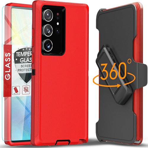Coque téléphone pour Samsung Galaxy S23 Ultra/S23 FE/S22 S21 S20 + écran en verre - Photo 29 sur 60