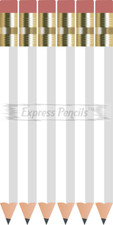 144 white Half short mini small Golf Hexagon 2 Pencils ExpressPencilsTM