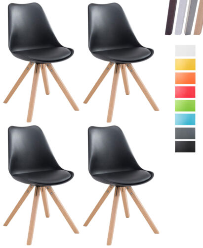4er Set Stühle Toulouse Kunstleder Square Küchenstühle Gepolstert Lehnstühle - Bild 1 von 57