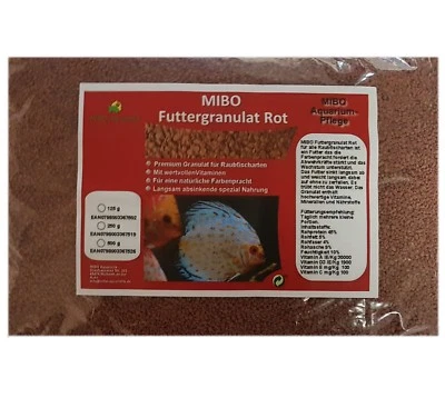 MIBO AQUARISTIK (8,90€/l) MIBO Hauptfutter Granulat Rot Aquarium Futter 1000 ml Fisch Futter