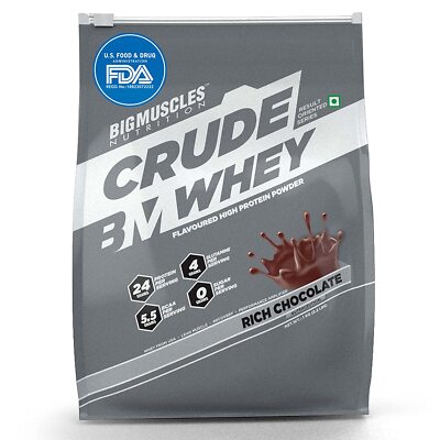 Bigmuscles Nutrition Crude Whey Protein Concentrate 80% Choose Size & Flavour
