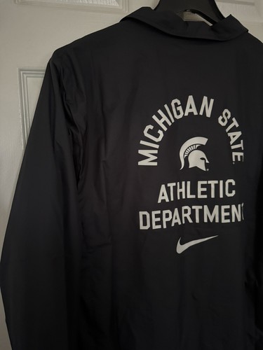 Nike Mens Large Michigan State Black Full-Snap Windbreaker Jacket FJ8961-010 NEW - Picture 10 of 11