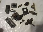 Mixed lot of pieces of metal hooks, window lock, knob & other pcs