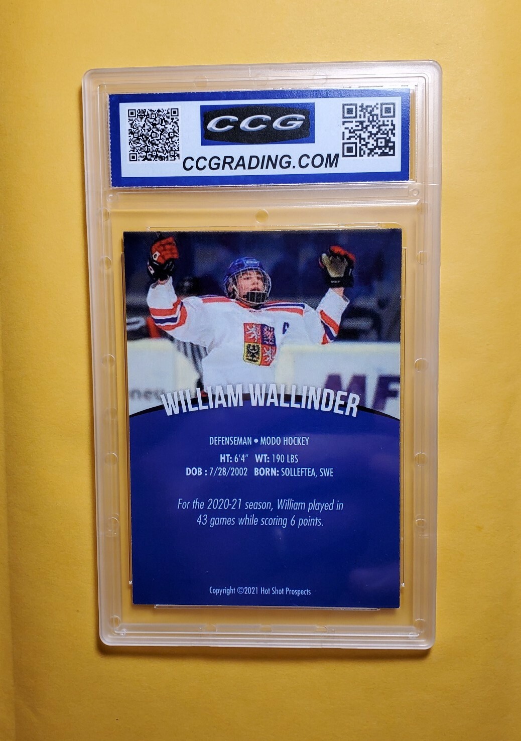 Graded Gem 💎 Mint 10 2021 Star rookie WILLIAM WALLINDER Red Wings | eBay