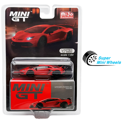Mini GT 1:64 Lamborghini Aventador SVJ Rosso Mars #198 | eBay