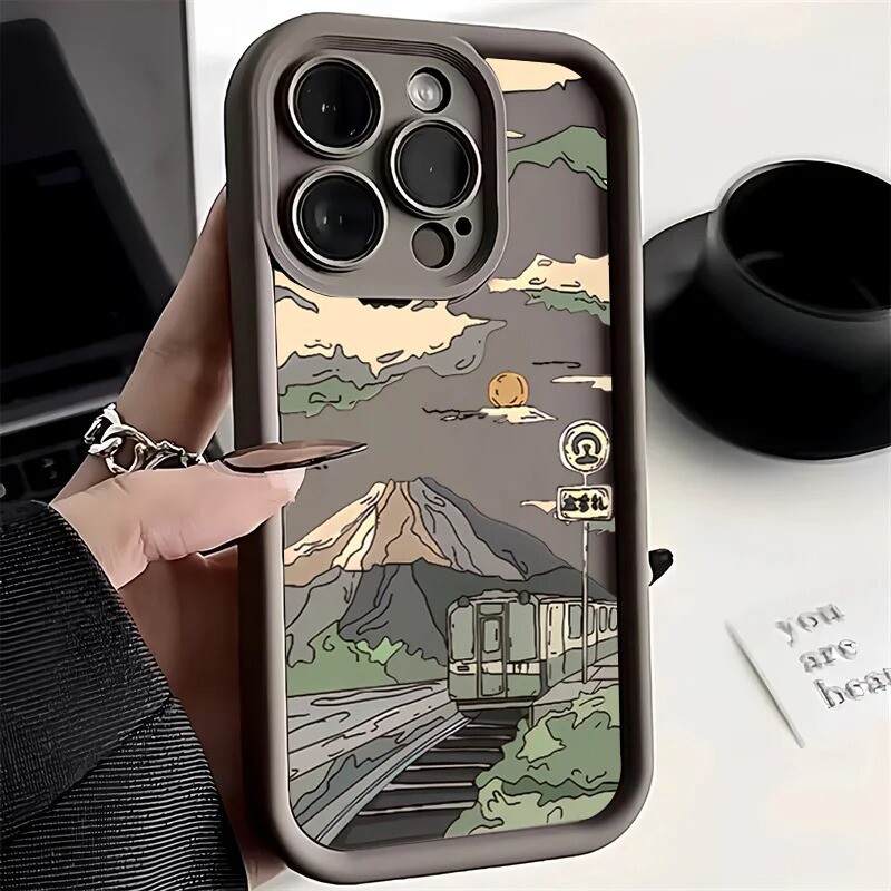 Japan Anime Landscape Case For iPhone 16 15 14 13 12 11 Pro Japan Anime Landscape Case For iPhone 16 15 14 13 12 11 Pro