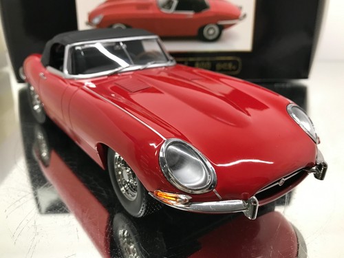 KK SCALE KKDC180484 JAGUAR E TYPE SERIES 1 1961 CLOSED TOP RED 1:18- GOOD IN BOX - Imagen 9 de 9