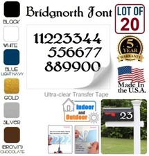 Mailbox Address locker Numbers Decal Sticker Window Door Wall Sign - BRIDGNORTH