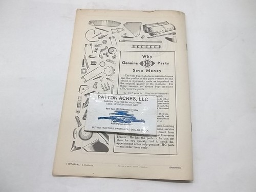 Owner's Manual for McCormick-Deering Farmall Fertilizer Attach A-110 A-111 B-110 - Picture 3 of 3