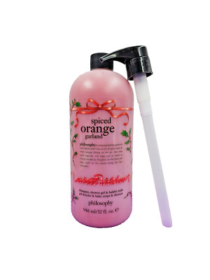 Philosophy Spiced Orange Garland 3 in 1 Shower Gel, Shampoo & BB 32 fl oz & Pump