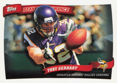 2010 Topps Football Peak Performance PP-22 Toby Gerhart 