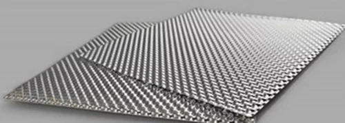 ALUMINIUM Heat Shield Exhaust Wrap Emission Silver 0.5mm 1x 700x500mm EMBOSSED - Picture 5 of 14
