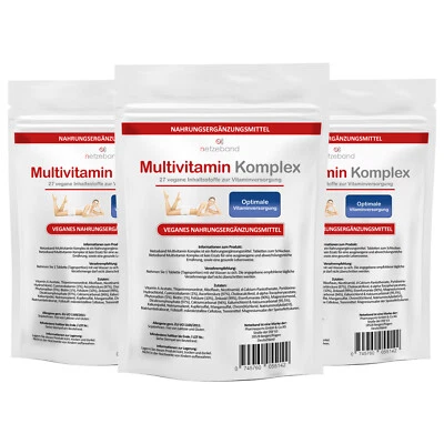 NETZEBAND Multivitamin A-Z 240 Tabletten 27 Wirkstoffe - Vitamine Mineralien Multivitamine
