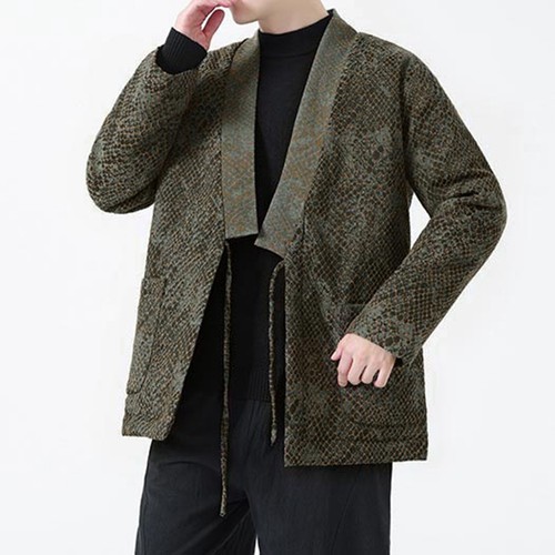 Cardigan imbottito casual da uomo Jacquard Hanfu Oversize da uomo casual - Foto 18 di 18