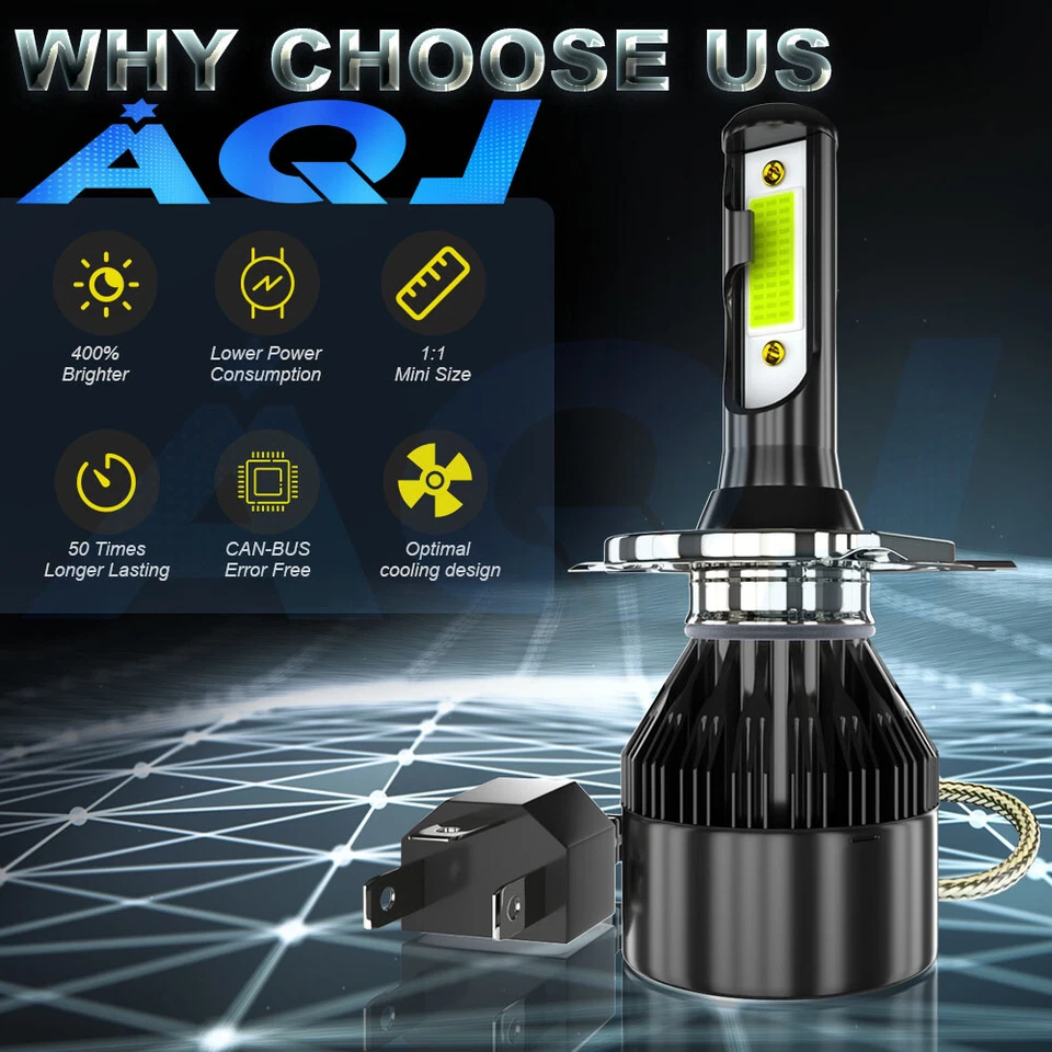 For Honda VTX1300C VTX1300S VTX1300T 04-09 Motorcycle LED Headlight Kit H4 Bulbs - Imagem 3 de 4