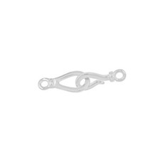 Sterling Silver S Hook Eye Fish Clasp For Necklace Bracelet 99803