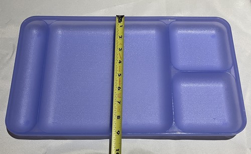 Lot of 4 Tupperware Divided Lunch Trays Camp Picnic Green Purple Pink Orange EUC - Picture 5 of 5