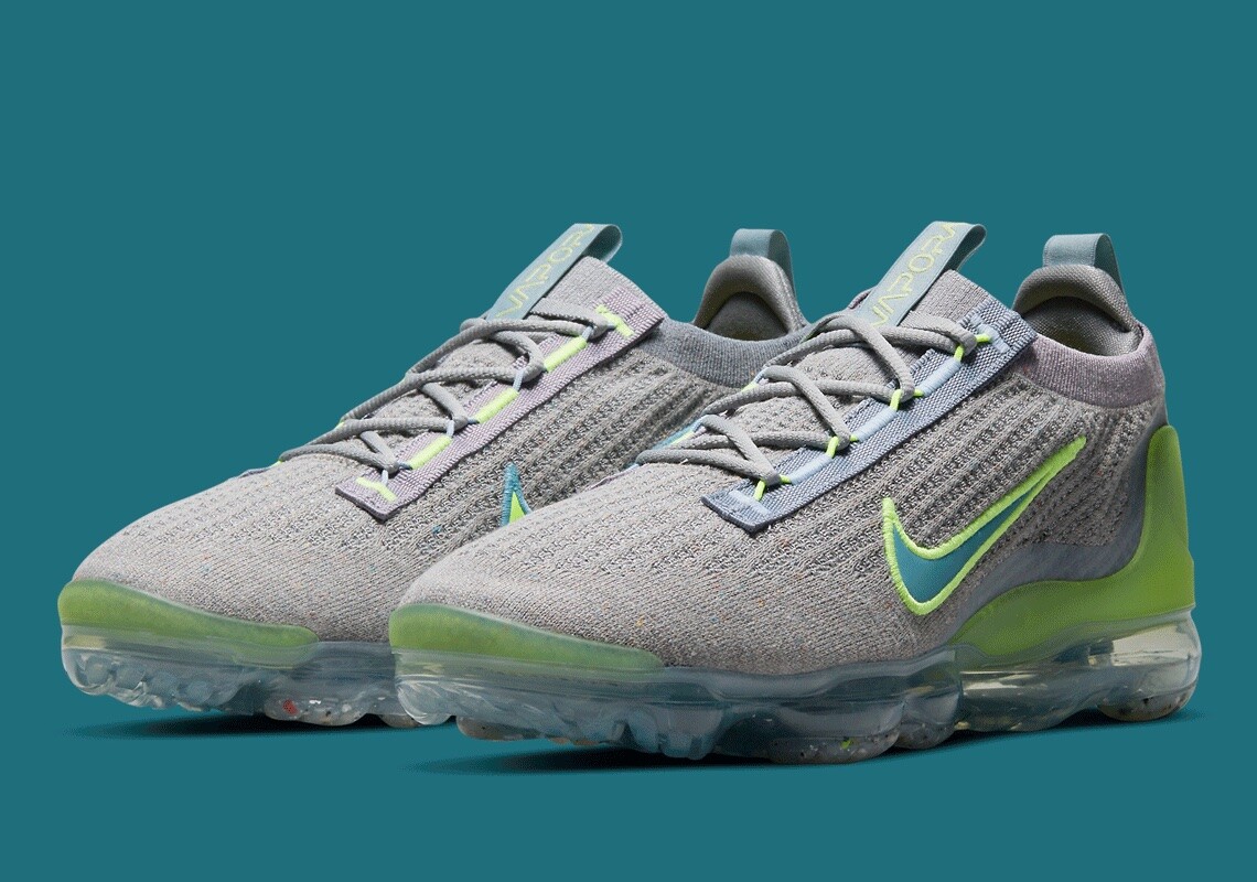 grey and lime green vapormax