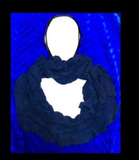 RuFFled 70  Long Infinity Scarf,color Blue Navy,modern design.new,SALE 