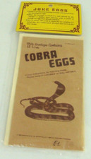 VTG 1983 Snake Joke 12 Live Cobra Egg Trick Funny Gag Prop Accessory Toy Prank
