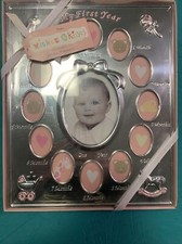 Wishes  Kisses First Year Baby Frame 12x9
