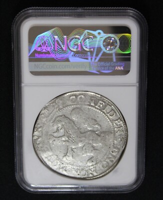 1652 Silver Lion Daalder Netherland Gelderland NGC Graded Coin XF