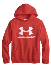 Under Armour Boys 8-16 Rival Fleece Logo Hoodie Y-Small Red NWT