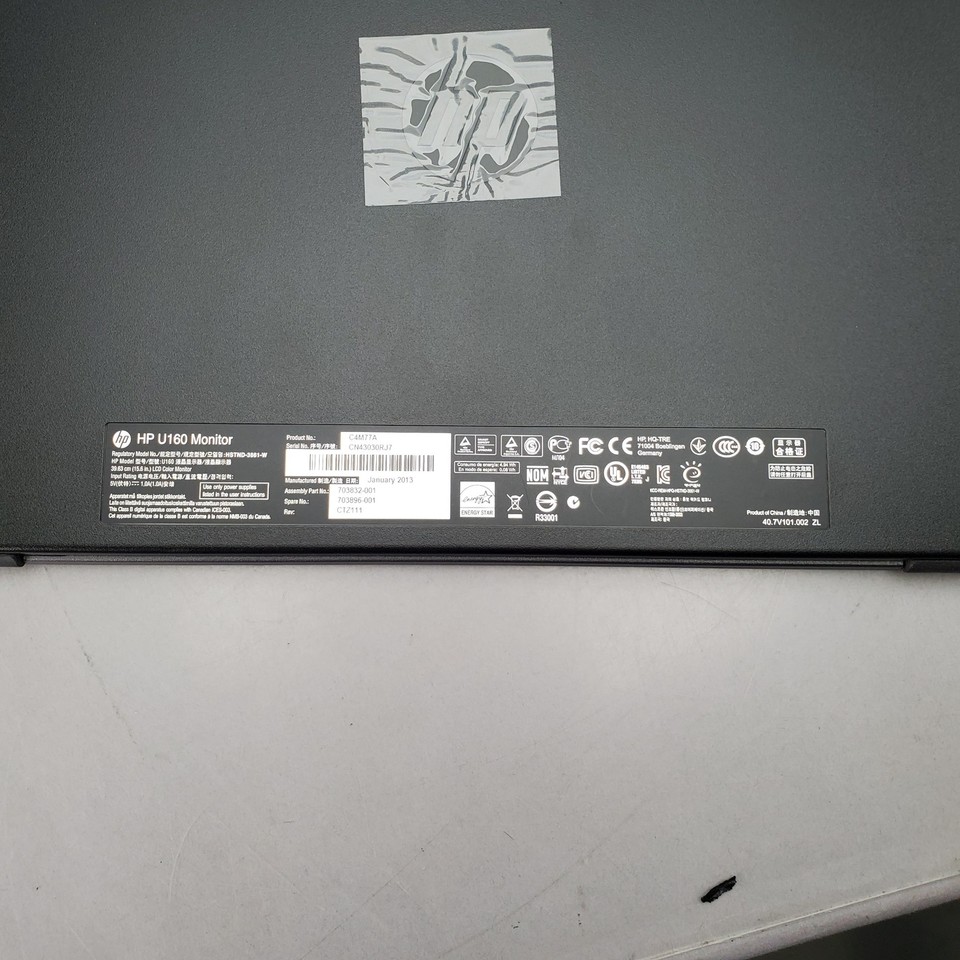 HP U160 Portable Laptop LCD Color Monitor TESTED eBay