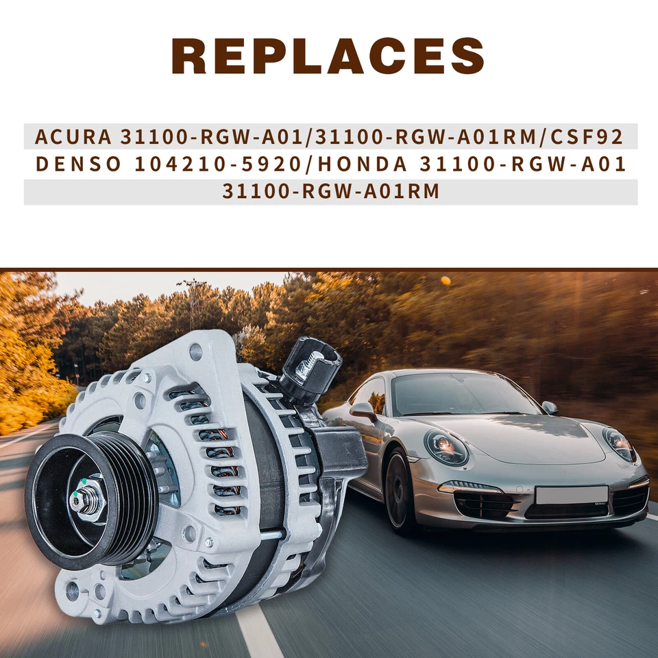 Alternador nuevo para Acura 2009-2014 Honda 2008-2011 MDX RL TL TSX ZDX Foto 4 de 4