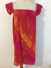 Urban Renewal Cap Sleeve Cold-Shoulder Dress Fuchsia Orange Yellow Size S NWT!