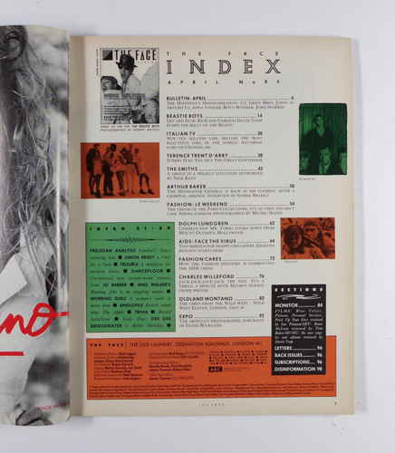The Face Magazine, April 1987, Beastie Boys, The Smiths, e.t.c. - Picture 2 of 4