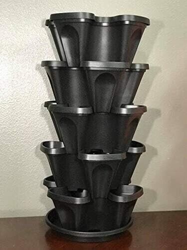 5 Tier Vertical Garden Stackable Planter – Herbs, Strawberries, Petunias, Pansy - Picture 115 of 130